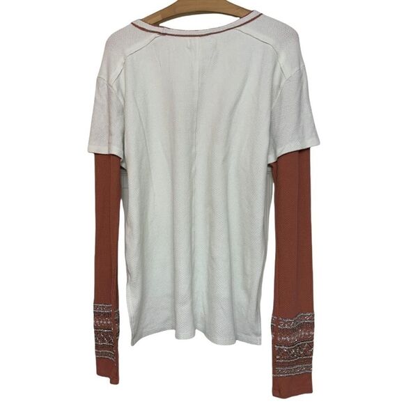 Rare We The Free People Seattle Roller Rink Thermal Top - Picture 2 of 3